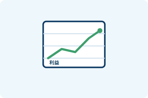 在庫・売上・利益管理のイメージアイコン
